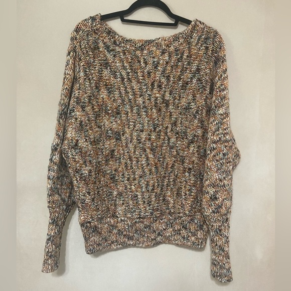 Coco + Jaimeson LIKE NEW multicolor wide neck slouchy wool blend sweater size S - Picture 4 of 6